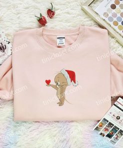 jerry sending heart christmas embroidered shirt xqpof