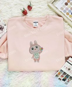 labubu pinky pinwheel embroidered shirt zxpee