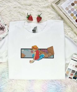 luffy eating apple one piece anime embroidered shirt 11rol