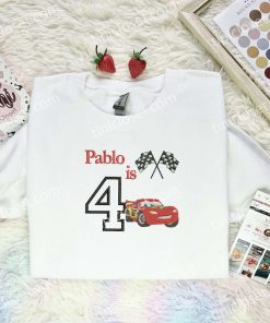 mcqueen car pablo the race disney characters embroidered shirt vx7a7