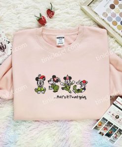 mickey grinch elf thats it im not going christmas embroidered shirt kbwx3