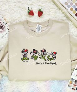 Mickey Grinch Elf That’s It I’m Not Going Christmas Embroidered Shirt