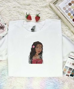 moana disney characters embroidered shirt 1o20g