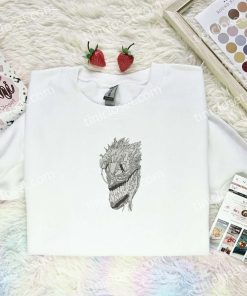 okarun face dandadan anime embroidered shirt ftwgi