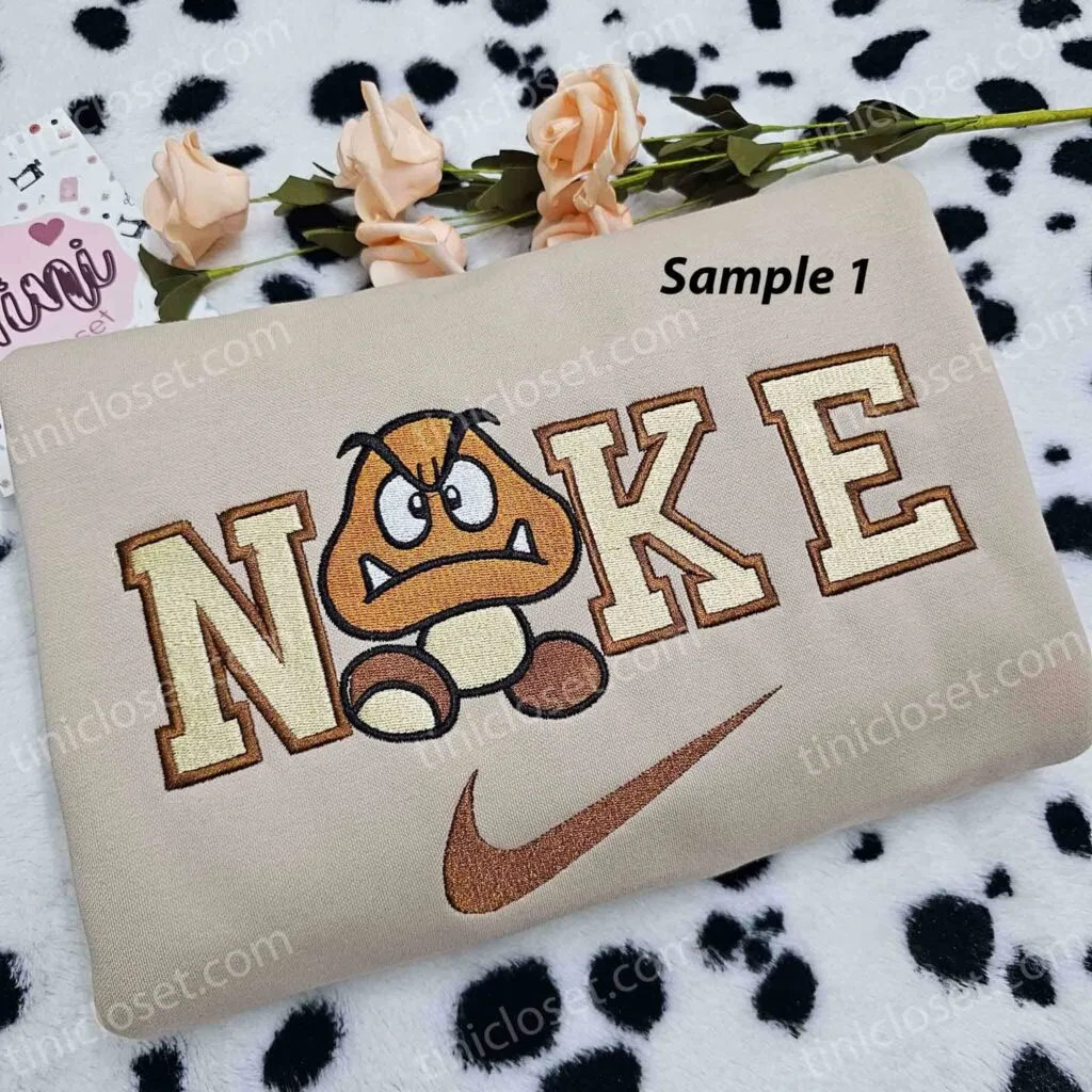 Goomba And Toad Super Mario Video Game Characters Embroidered Couples Shirts