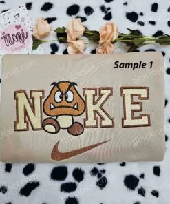 Goomba And Toad Super Mario Video Game Characters Embroidered Couples Shirts 2