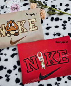 Goomba And Toad Super Mario Video Game Characters Embroidered Couples Shirts