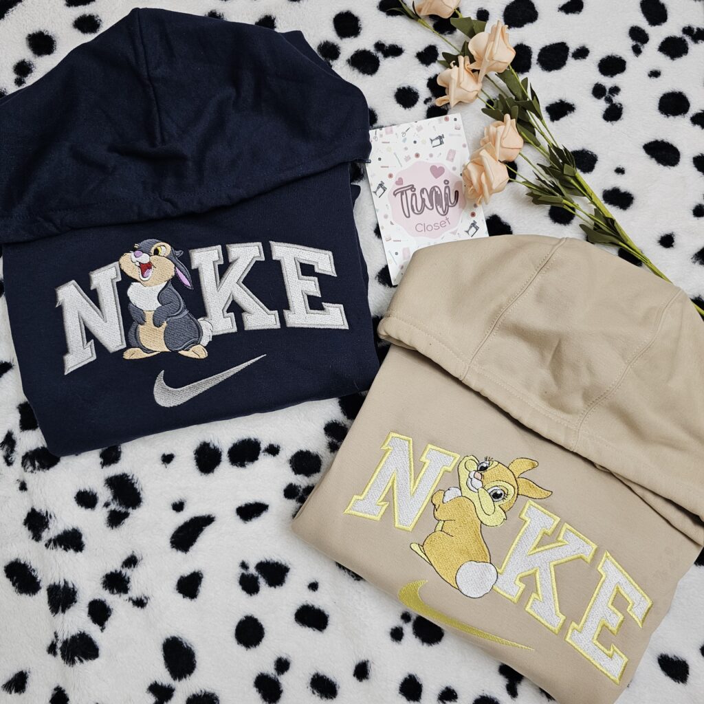Thumper And Miss Bunny Embroidered Couple Shirts