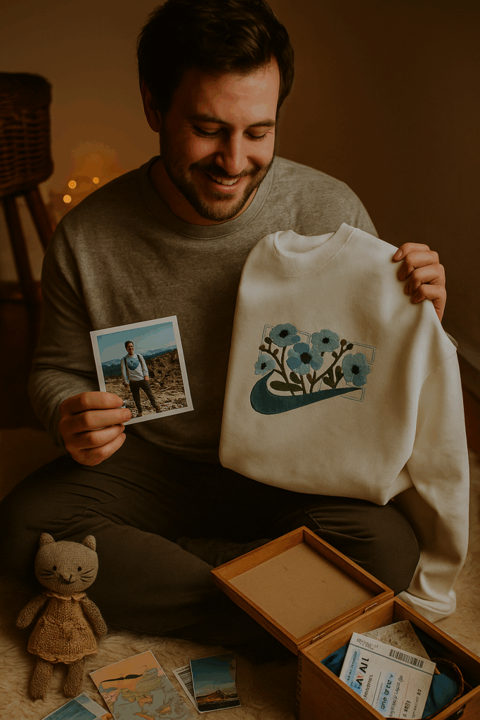 A shirt embroidered with the essence of your journey.